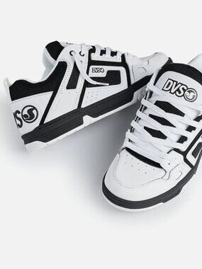 DVS Shoes Comanche in White / Black / White, Size 8